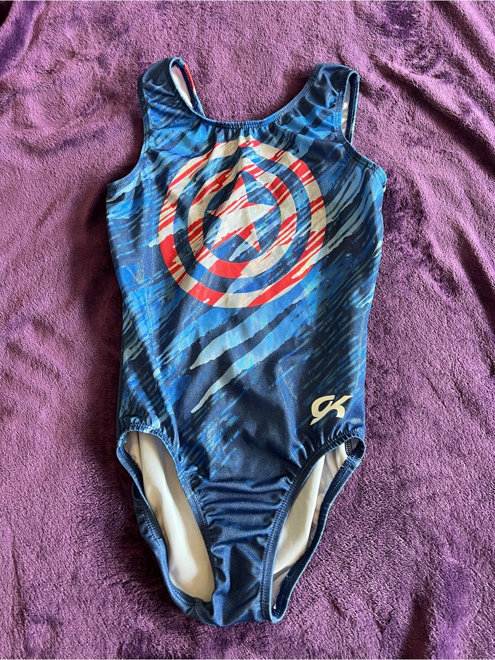 GK Captain America Gymnastics Leotard